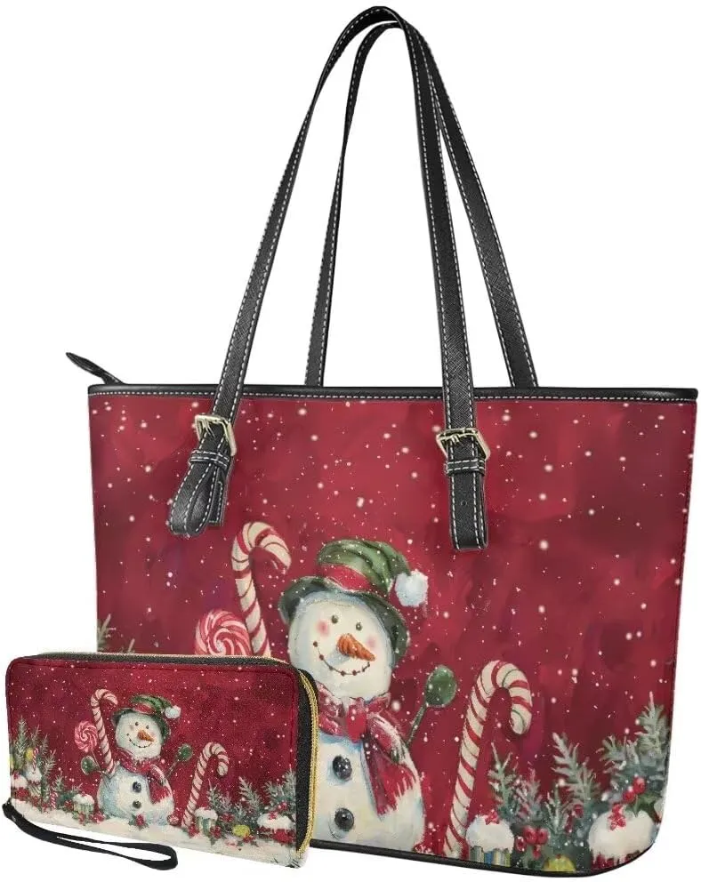Coldinair Tote Handbags for Women Ladies,Large Top Handle Bags Matching Wallet Purse Set Leather Shoulder Bags Purse