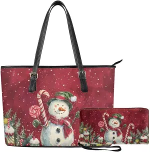 Coldinair Tote Handbags for Women Ladies,Large Top Handle Bags Matching Wallet Purse Set Leather Shoulder Bags Purse