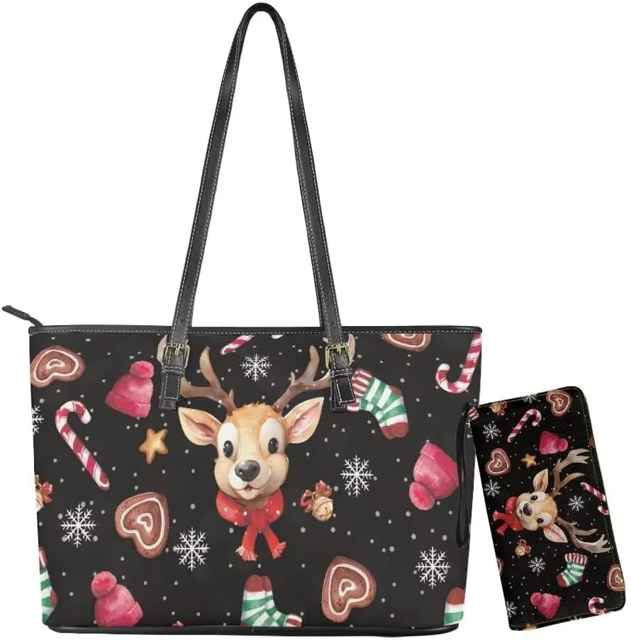 Coldinair Tote Handbags for Women Ladies,Large Top Handle Bags Matching Wallet Purse Set Leather Shoulder Bags Purse