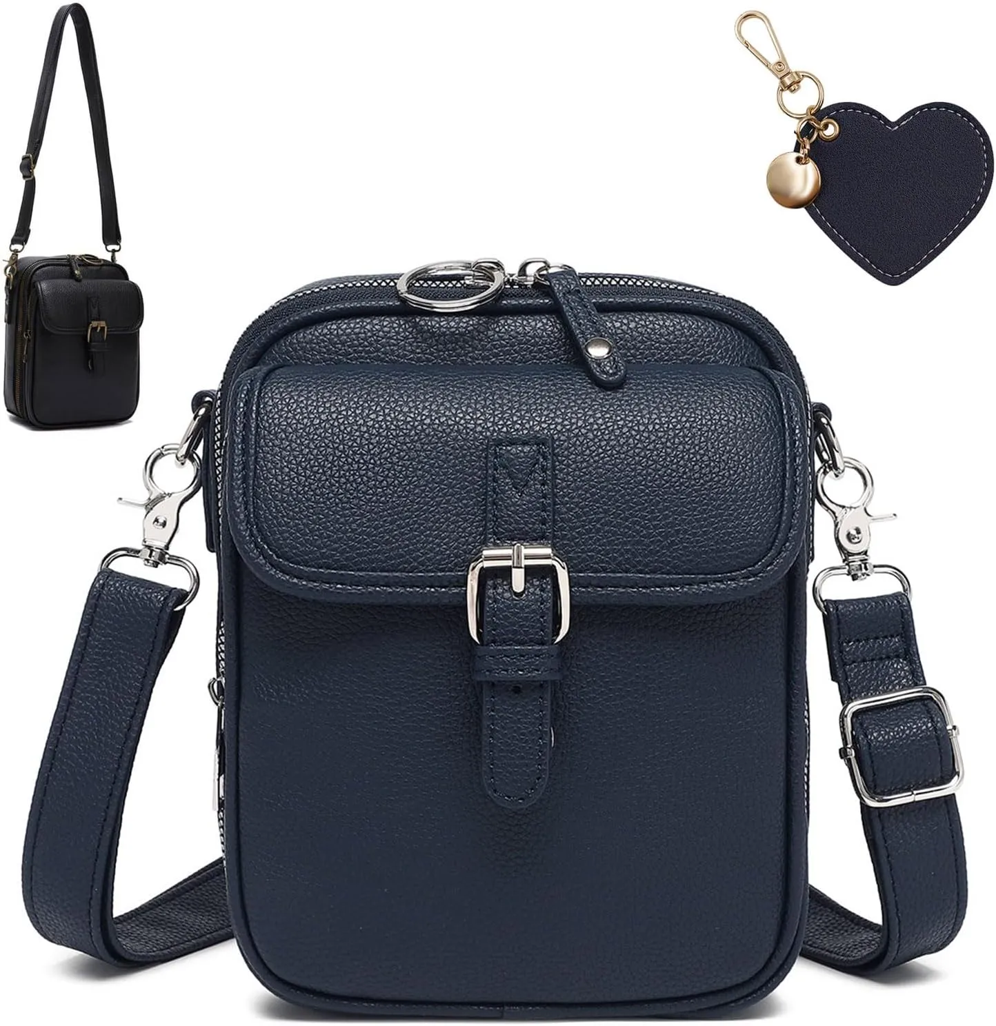 Collaborate Crossbody Leather Bag, Urvashi Crossbody Leather Bag Shoulder Bag, Adjustable Shoulder Strap