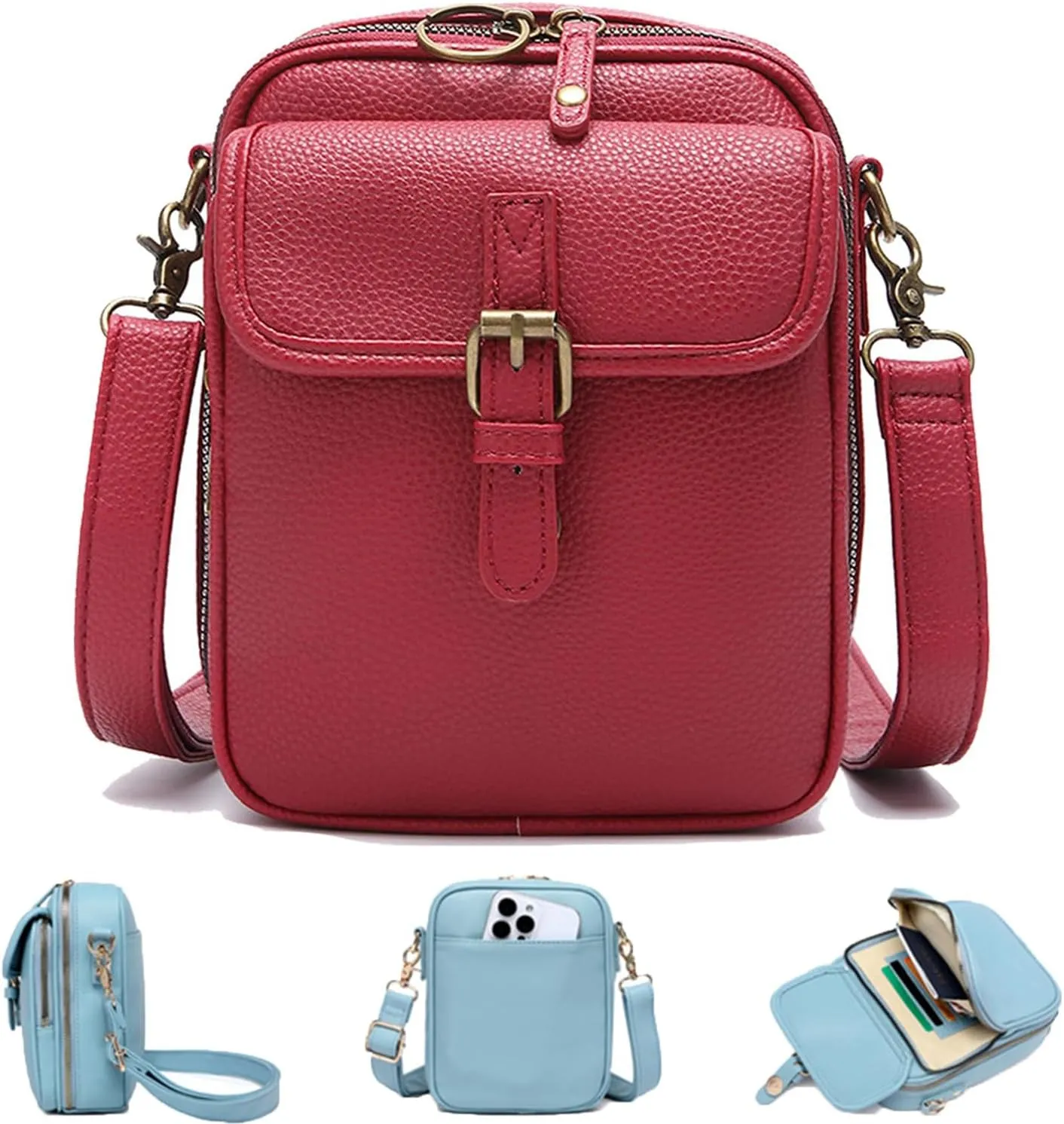 Collaboraten1 Crossbody Leather Bag, Collaborate Crossbody Bag, Adjustable Shoulder Strap Collaboraten Leather