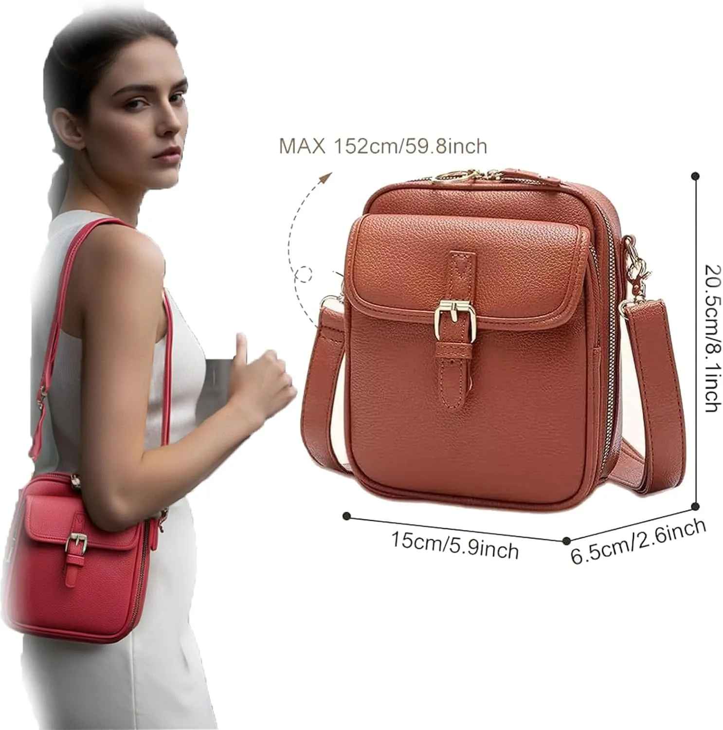 Collaboraten1 Crossbody Leather Bag, Collaborate Crossbody Bag, Adjustable Shoulder Strap Collaboraten Leather