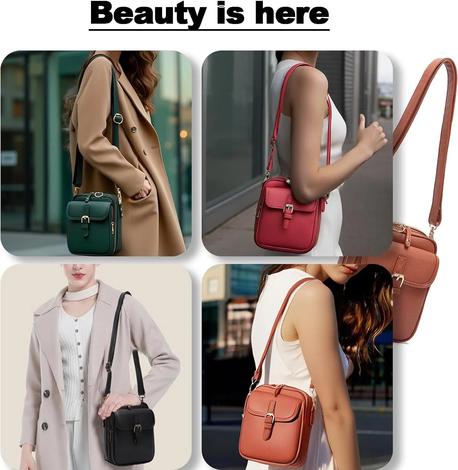Collaboraten1 Crossbody Leather Bag, Zealburst & Urvashi Crossbody Leather Bag, Forcipower leather crossbody bags for women
