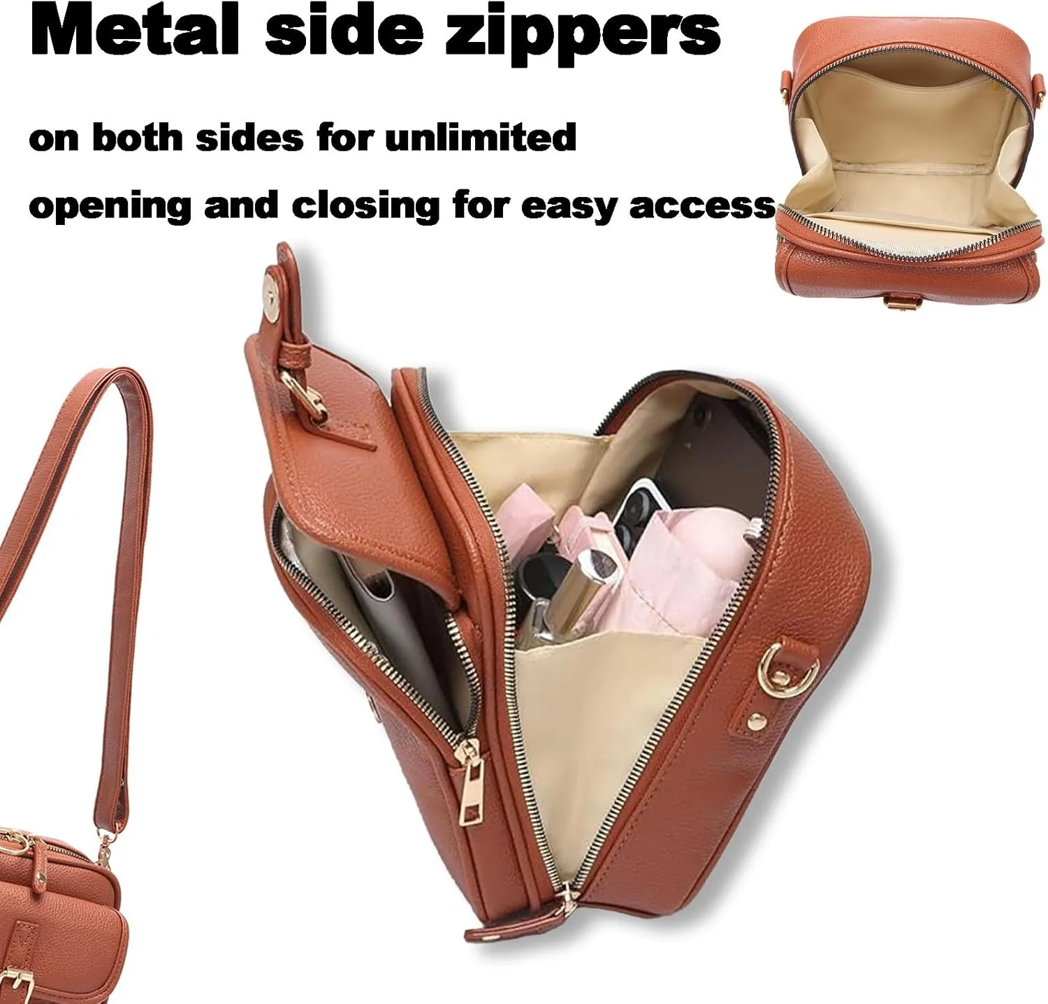 Collaboraten1 Crossbody Leather Bag, Zealburst & Urvashi Crossbody Leather Bag, Forcipower leather crossbody bags for women