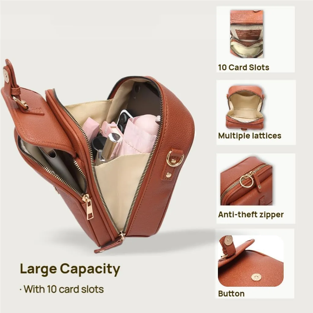 Collaboraten1 Crossbody Leather Bag,Urvashi Crossbody Leather Bag,Anti Theft Shoulder Bags,With Card Slots