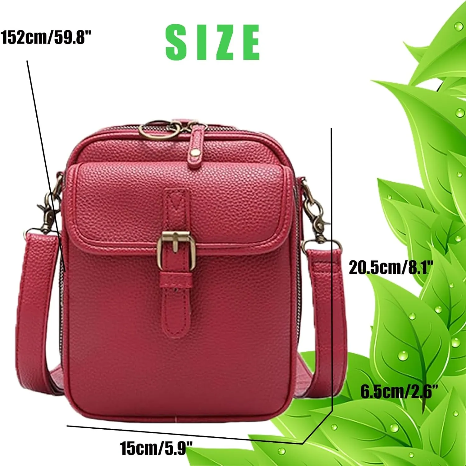 Collaboraten1 Crossbody Leather Bag,Urvashi Crossbody Leather Bag,Tojoyride Anti Theft Shoulder Bags for Women Travel
