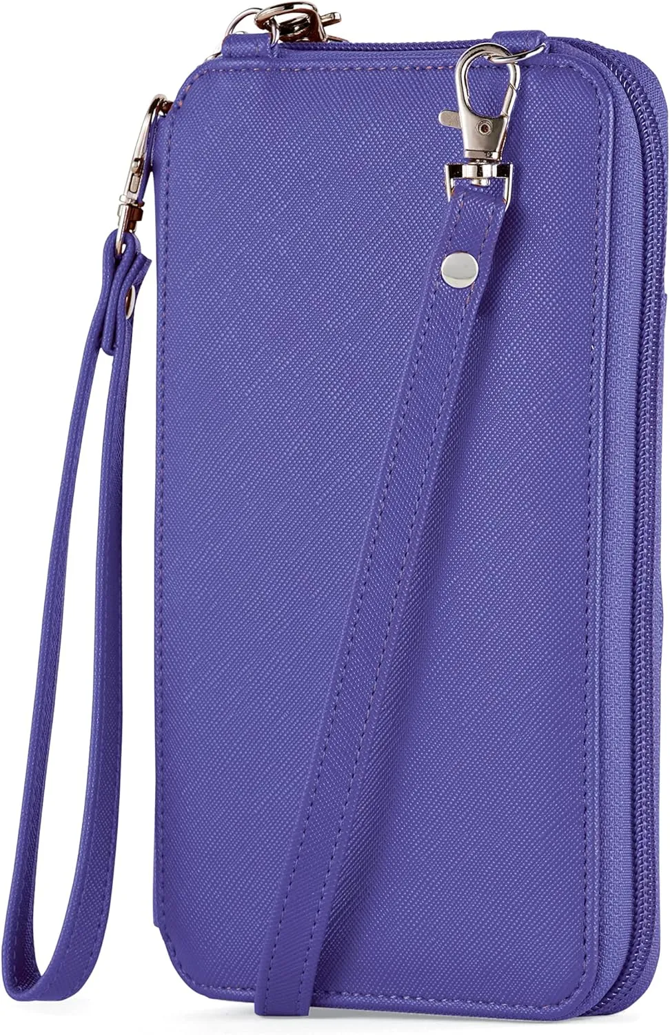 Collections Etc RFID Crossbody Cell Phone Wallet with Adjustable Strap