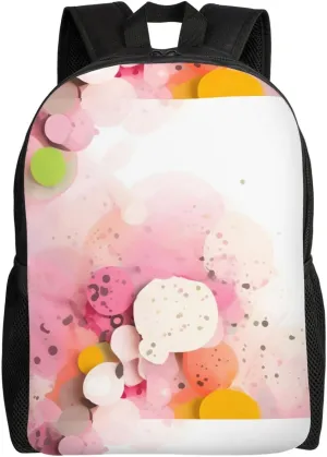 Color Fragment Paper Large Capacity Adjustable Shoulder Strap Laptop Bag, Men'S And Women'S Sports Travel Backpacks