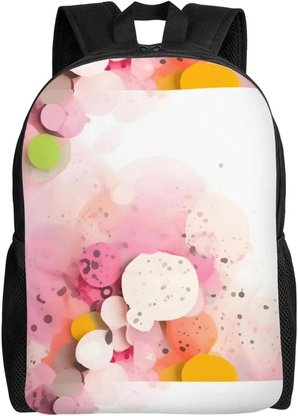 Color Fragment Paper Large Capacity Adjustable Shoulder Strap Laptop Bag, Men'S And Women'S Sports Travel Backpacks