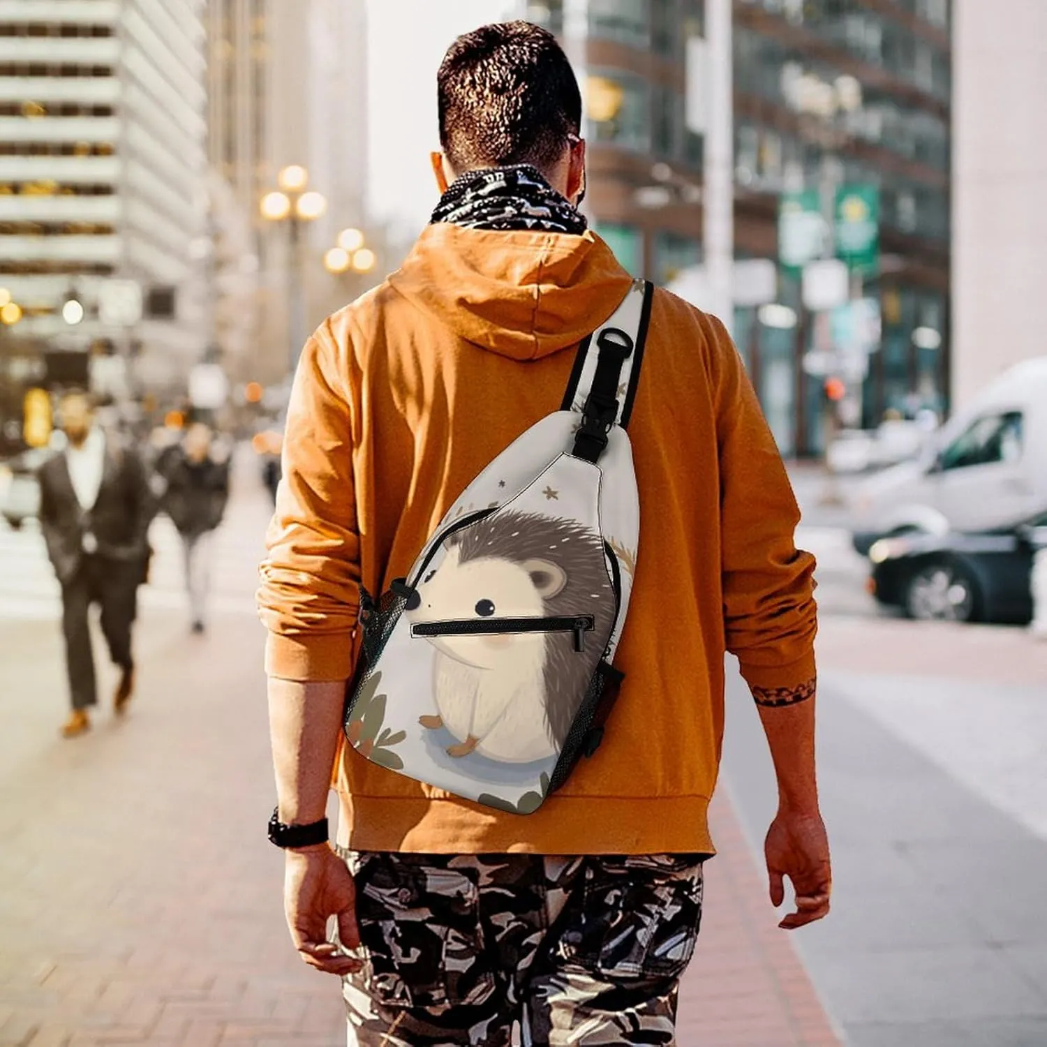 Color Mountain Gradient Sling Bag Crossbody Bags Cross Body Bag Fanny Packs Chest Bags Sling Purses for Travel