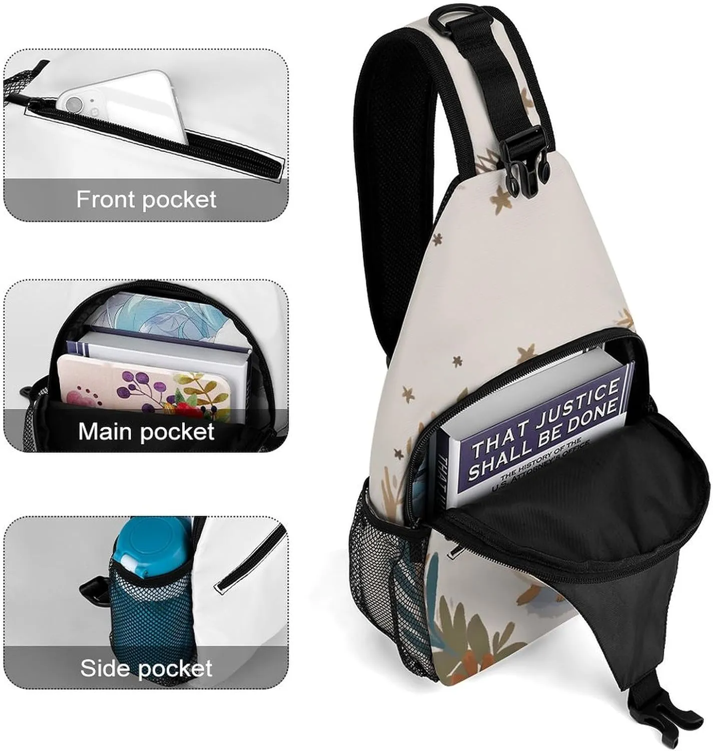 Color Mountain Gradient Sling Bag Crossbody Bags Cross Body Bag Fanny Packs Chest Bags Sling Purses for Travel