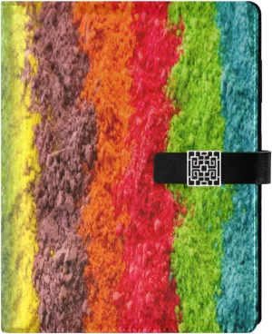 Colorful Chalk Scraps A5 Binder 6 Ring Refillable PU Leather Notebook Journal with Magnetic Buckle Closure Loose Leaf Travel Office Planner Budget Binder Notepad Portfolio, Funny