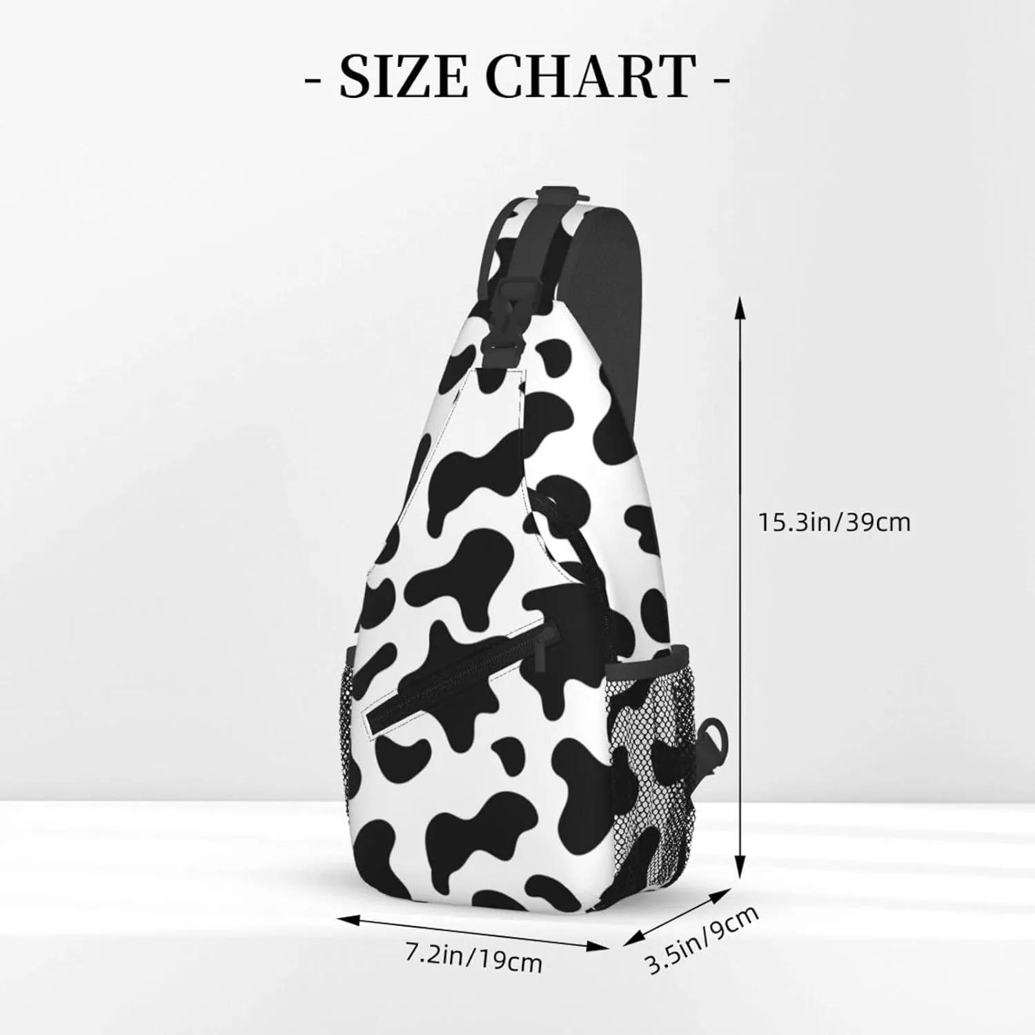 Colorful Cow Pattern Sling Bag Casual Chest Bags Adjustable Crossbody Bag Shoulder Backpack For Travel Hiking