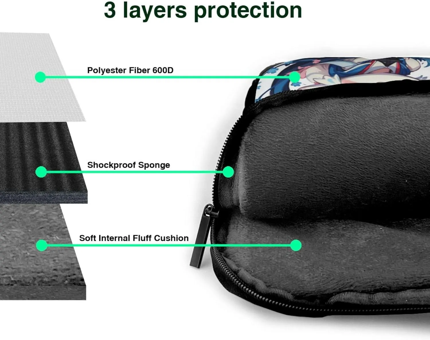 Colorful Paisley Black Bandana Laptop Shoulder Bag ​for Men Women, Computer Carrying Case Messenger Bag with Strap