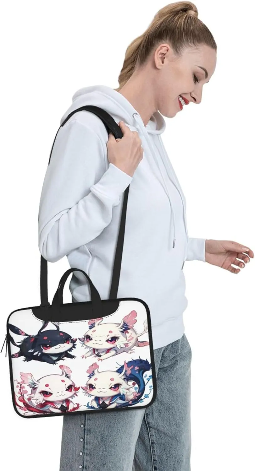 Colorful Paisley Black Bandana Laptop Shoulder Bag ​for Men Women, Computer Carrying Case Messenger Bag with Strap
