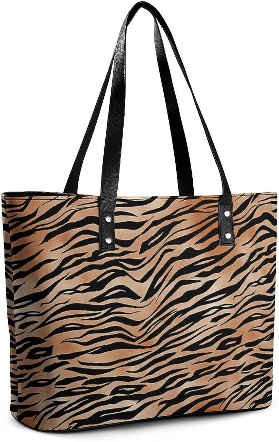 Colorful Print Large Capacity Portable Leather Handbag