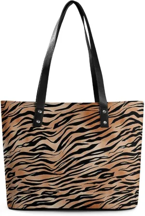 Colorful Print Large Capacity Portable Leather Handbag