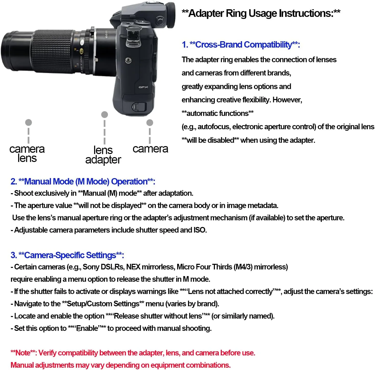Compatible with M645 (M645) Mount Lenses to GFX Mount Medium Format Camera GFX 50S/50R, M645 to GFX Lens Adapter