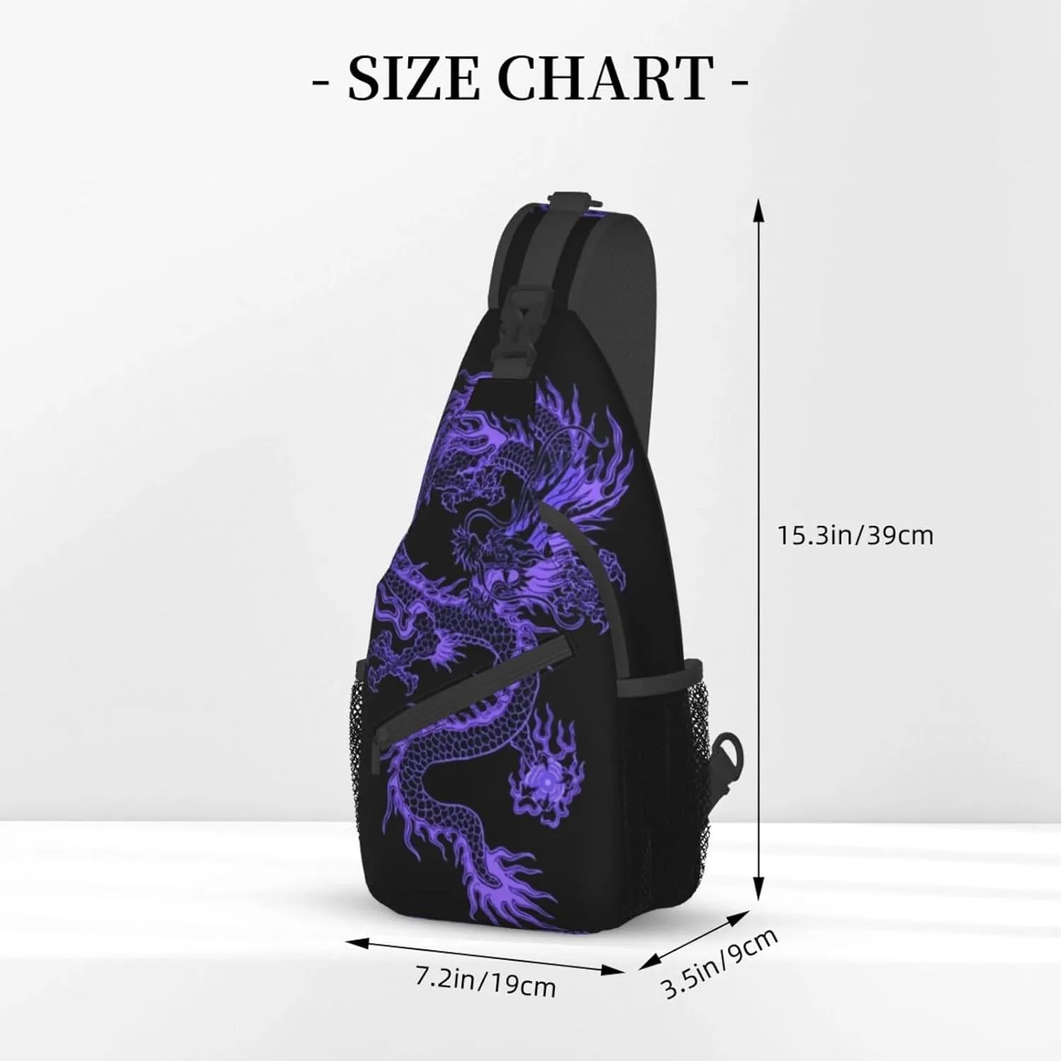 Cool Dragon Crossbody Bags for Women Men Red Dragon Sling Bag Backpack Casual Chest Bag with Adjustable Shoulder Strap