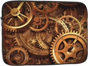 Cool Steampunk Gears Laptop Case 12 inch, Shockproof Protective Computer Sleeve Cover Water Resistant Laptop Bag Carrying Tablet Cover Briefcase Handbags Gifts for Men Women