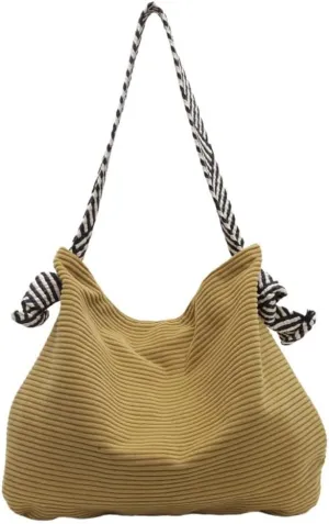 Corduroy Slouchy Hobo Bags for Women Large Corduroy Tote Bag with Wide Strap Casual Work Travel Shoulder Handbag