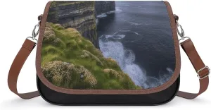 County Clare The Cliffs Laptop Tote Bag Leather Computer Bags Lined Shoulder Purse Purses And Handbags Business Office Work Bag Top Handle Handbag for Women