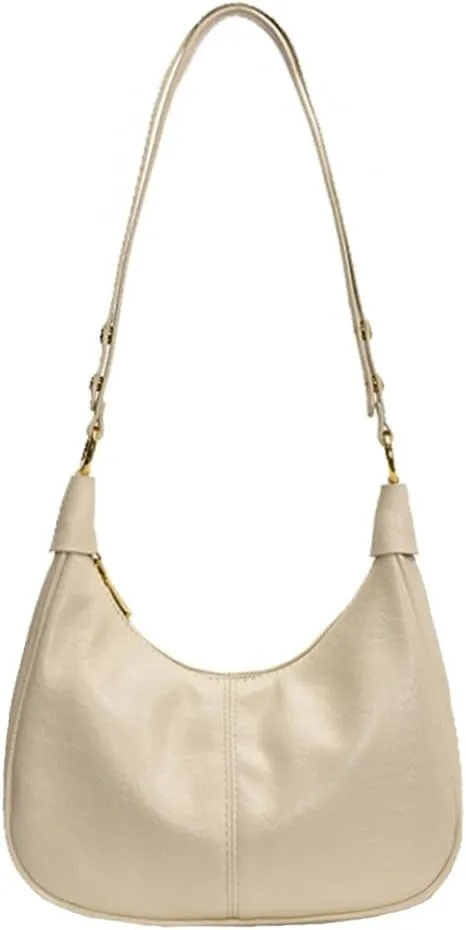 Crescent Hobo Bags Retro Crossbody Bag Vegan Leather Shoulder Purse Soft Cute Handbag for Women