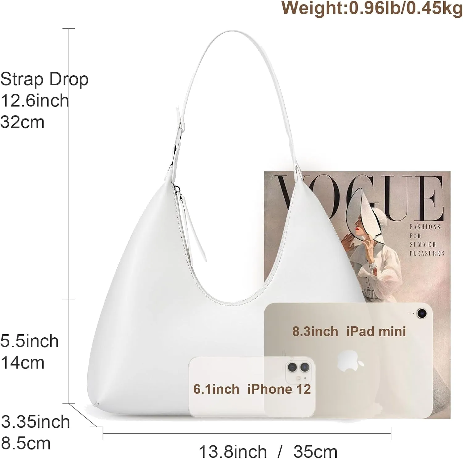 Crescent Shoulder Bag Trendy Purses for Women Small Hobo Bag Y2K Purse Moon Bag