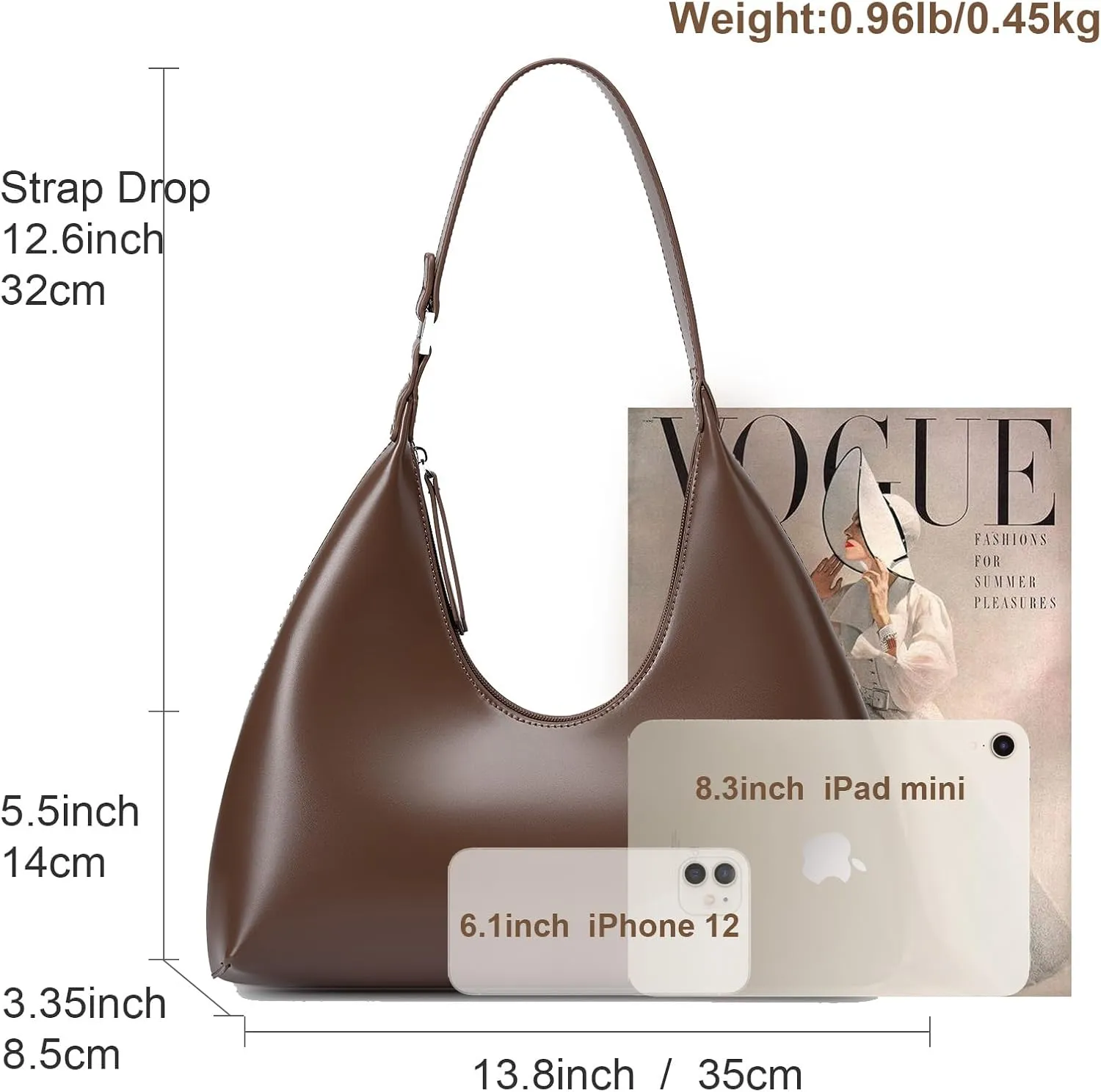 Crescent Shoulder Bag Trendy Purses for Women Small Hobo Bag Y2K Purse Moon Bag