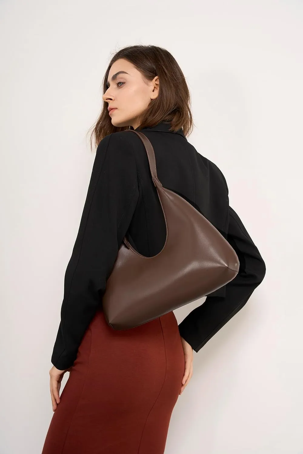 Crescent Shoulder Bag Trendy Purses for Women Small Hobo Bag Y2K Purse Moon Bag