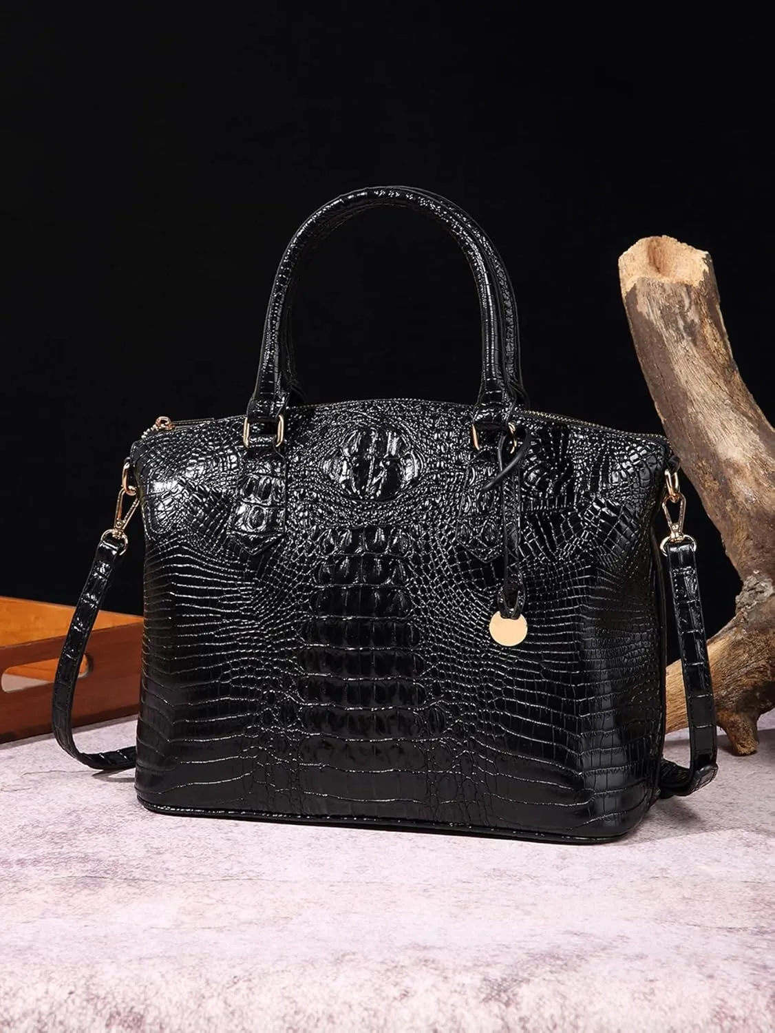 Crocodile Handbag Women Purse Satchel Bag Crossbody Classy Tote Bag Top Handle Vegan Leather Ladies Handbag purses