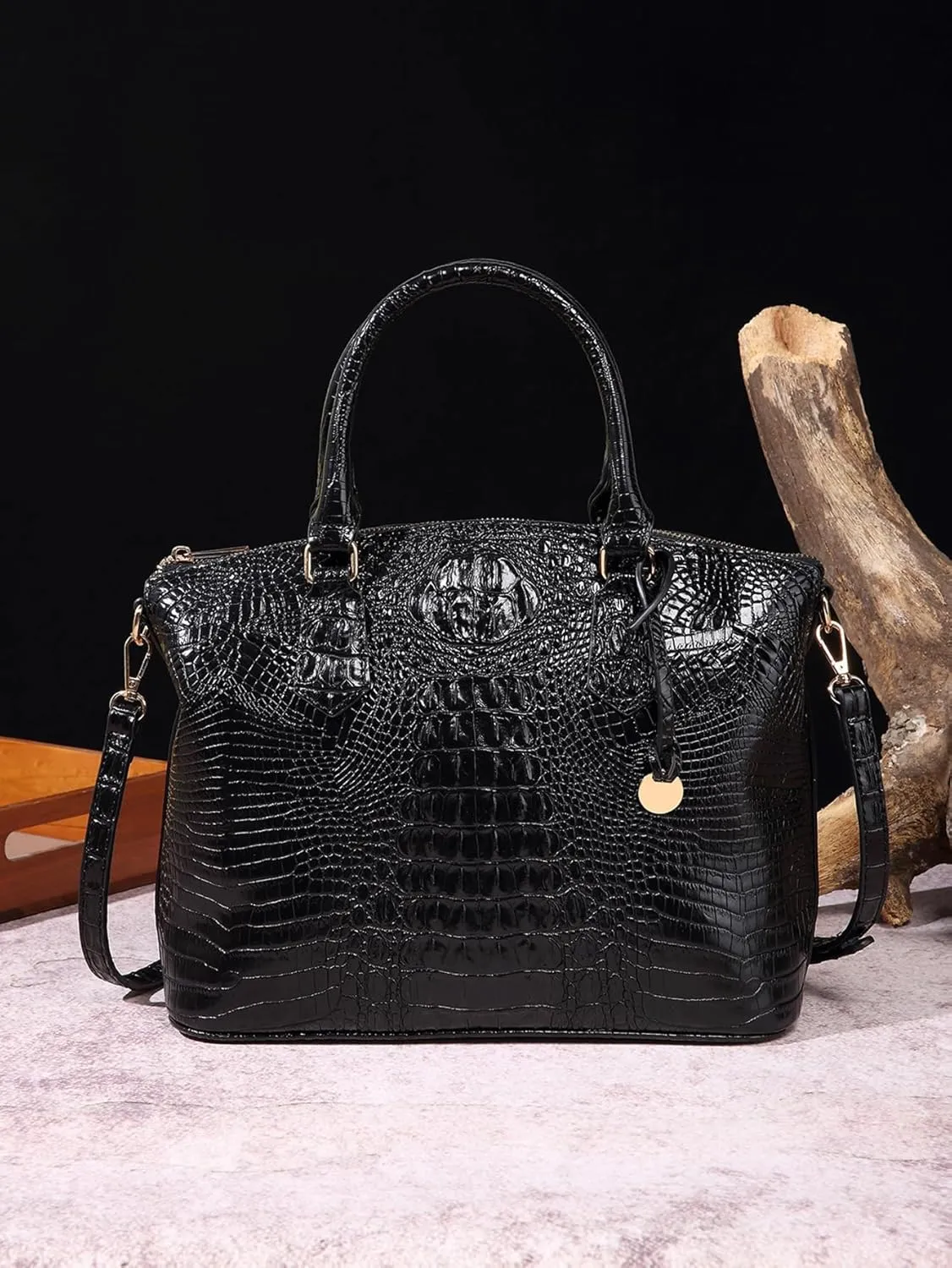 Crocodile Handbag Women Purse Satchel Bag Crossbody Classy Tote Bag Top Handle Vegan Leather Ladies Handbag purses