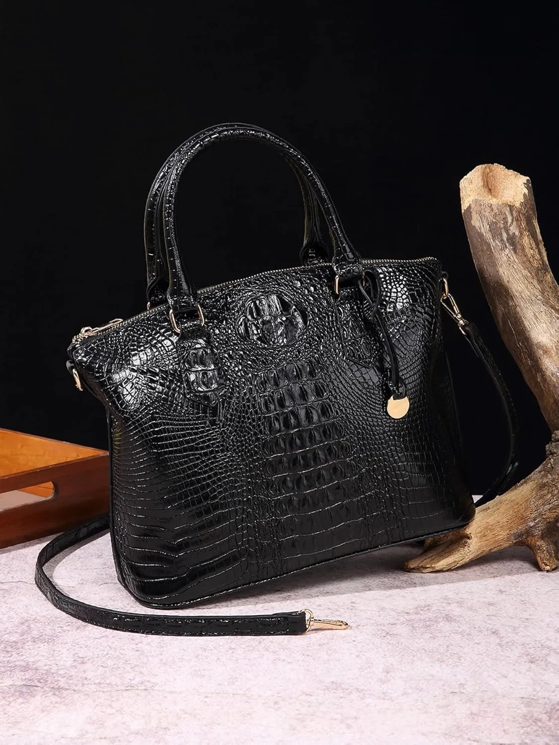 Crocodile Handbag Women Purse Satchel Bag Crossbody Classy Tote Bag Top Handle Vegan Leather Ladies Handbag purses