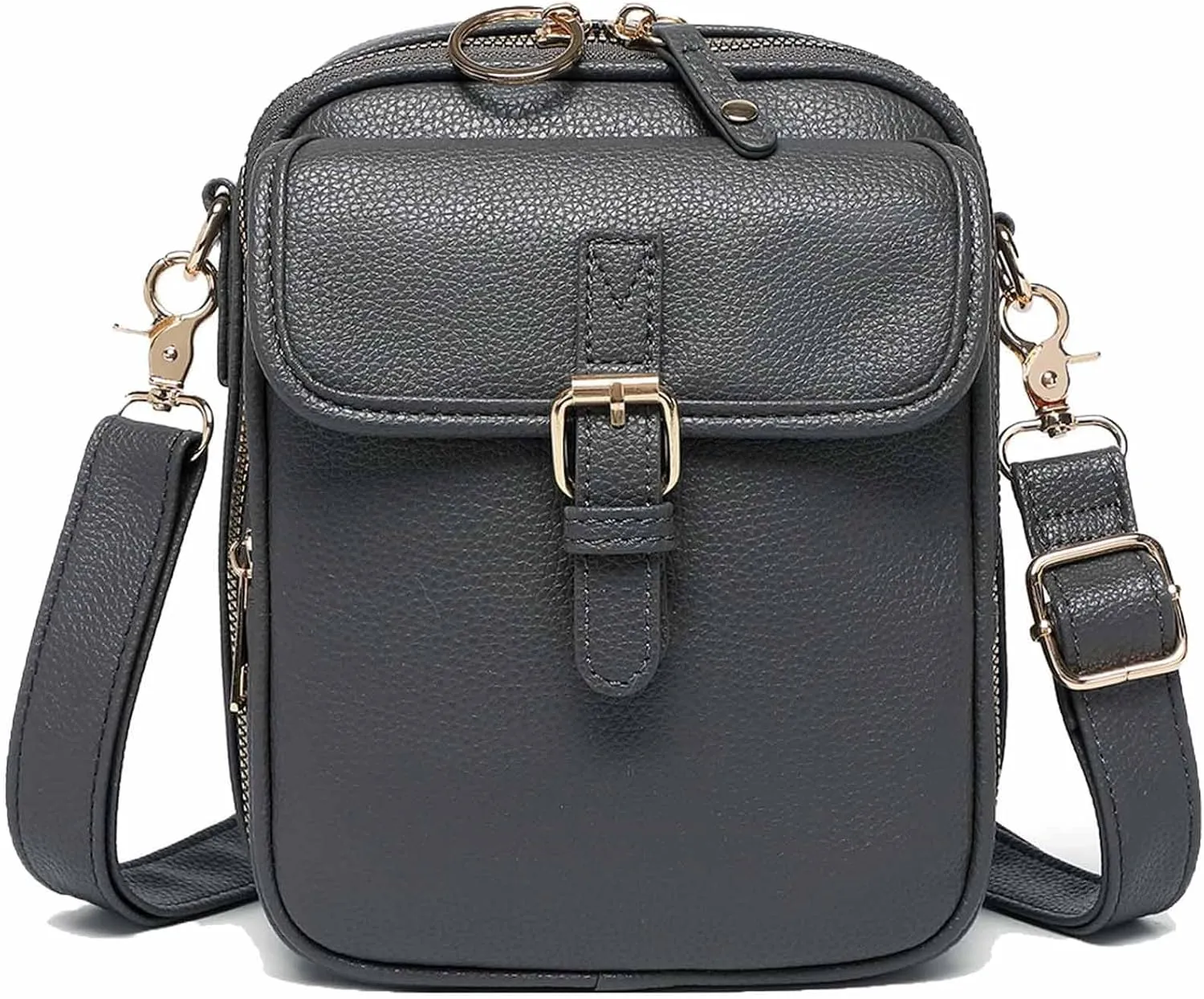 Crossbody Bag, Anti Theft, Vintage Leather, Large Capacity, with Two Compartments and 10 Card Slots for Women