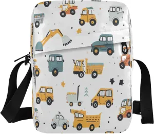 Crossbody Bag Construction Trucks Bulldozers Messenger Bag for Women Men Purse Shoulder Bag Satchel Bag with Adjustable Strap 202b6282