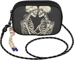 Crossbody Bag Couple Skeletons Kissing for Women Cell Phone Purses Women's Small Shoulder Handbags Wallet Purse with Strap