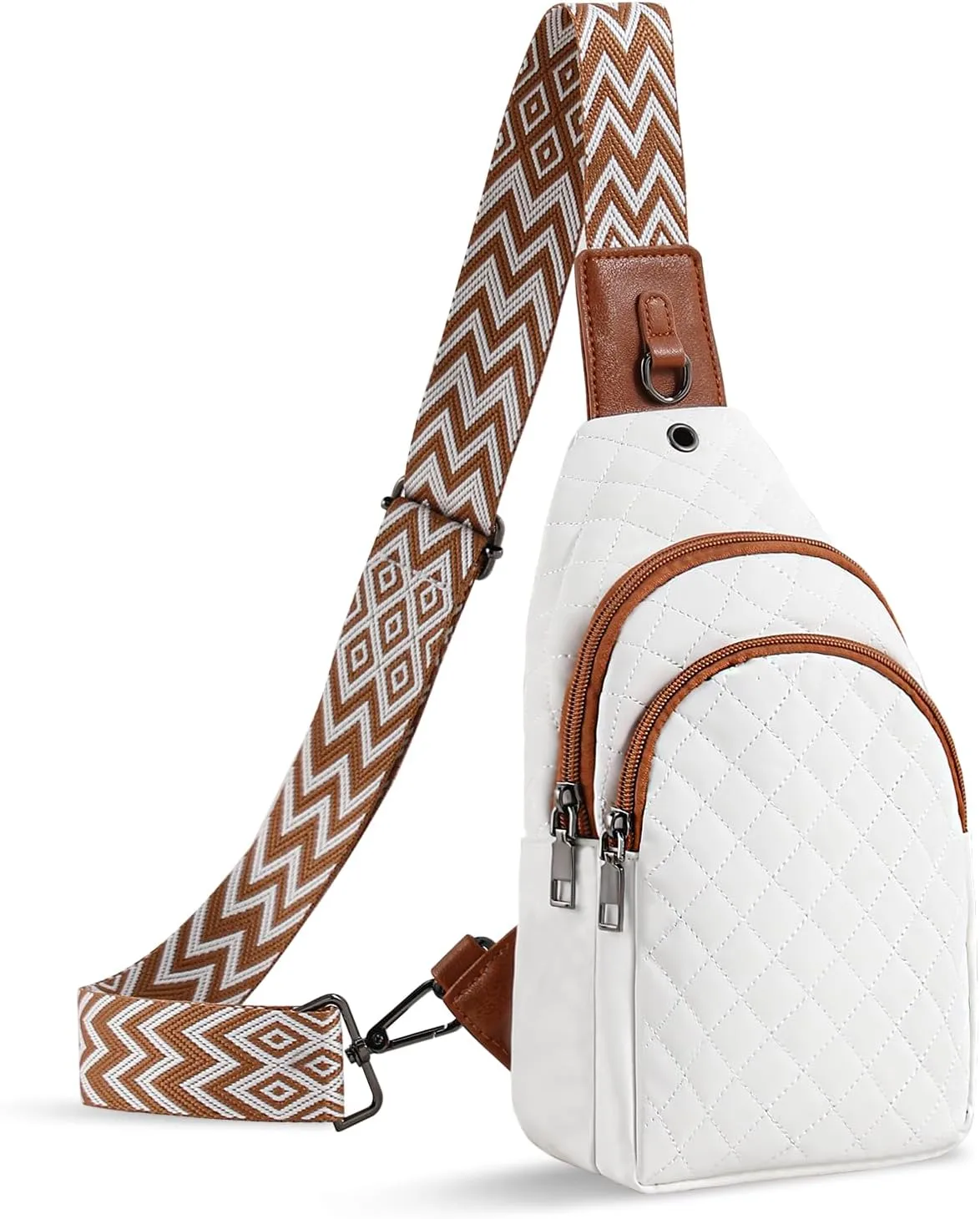 Crossbody Bag for Women Leather Small Sling Bag Fanny Pack Chest Bag for Travel Chest Pack Gifts