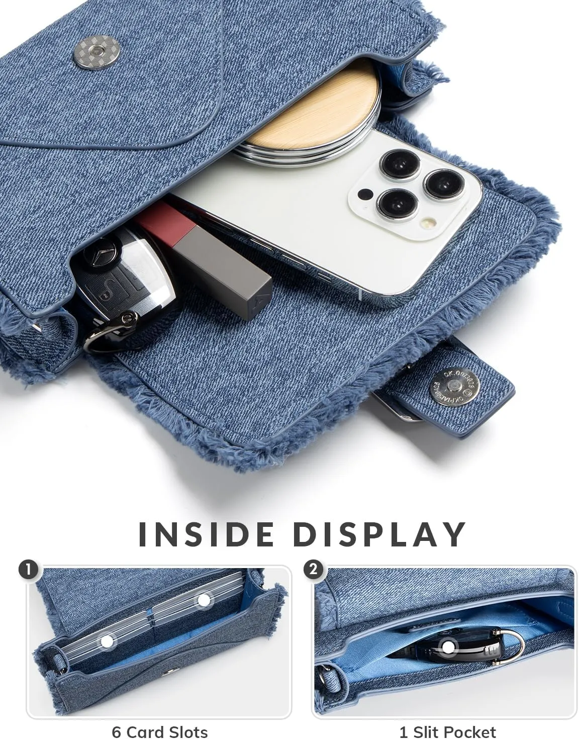 Crossbody Bag for Women Shoulder Handbags with Adjustable Chain Strap Small Lady Purse Cellphone Wallet