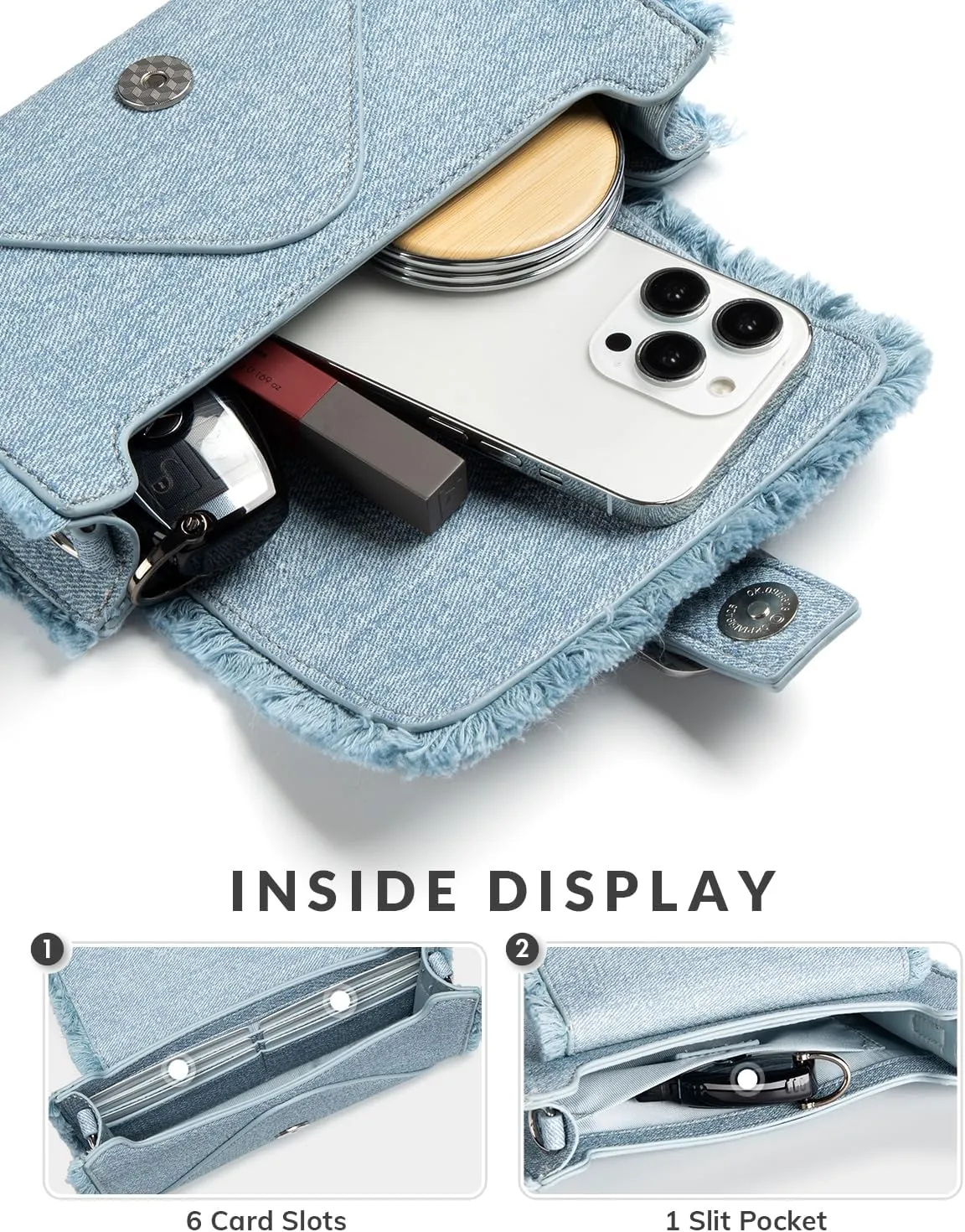 Crossbody Bag for Women Shoulder Handbags with Adjustable Chain Strap Small Lady Purse Cellphone Wallet