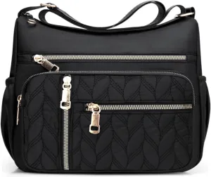 Crossbody Bag for Women, Waterproof Shoulder Bag with Adjustable Strap, Casual Nylon Purse Handbag for Women