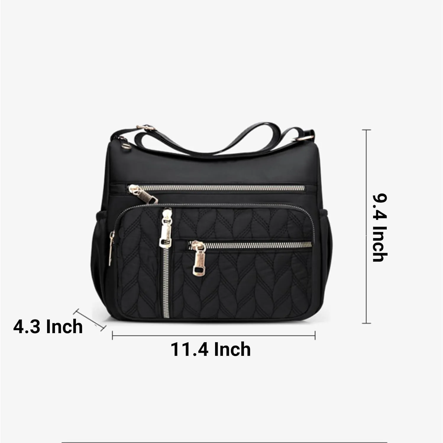 Crossbody Bag for Women, Waterproof Shoulder Bag with Adjustable Strap, Casual Nylon Purse Handbag for Women