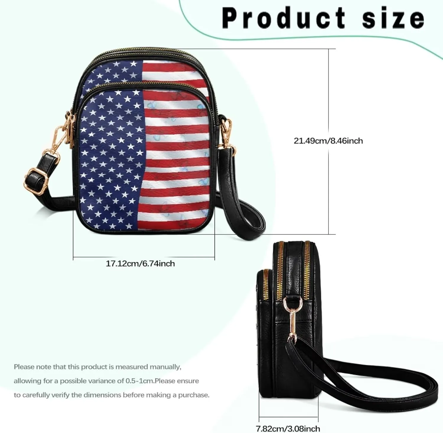 Crossbody Bag for Womens PU Leather Shoulder Purses Travel Purse Pocketbooks Multi Pocket Over the Shoulder Purses