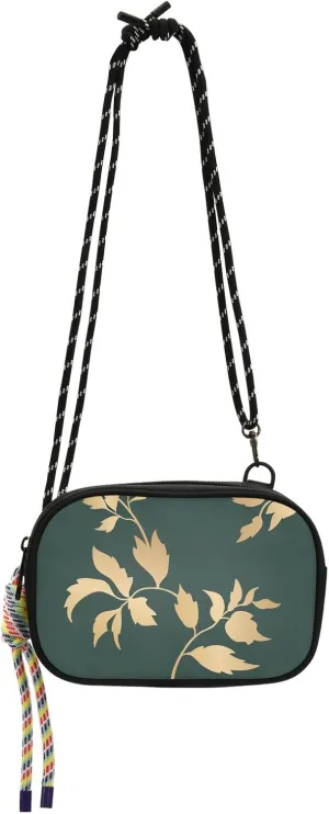 Crossbody Bag Gold Foliage Leaves Cell Phone Purse Wallet with Credit Card Slots Multicolor Handbag with Adjustable Strap Fits Phone Keys And More