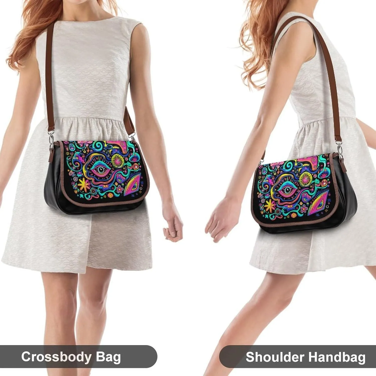 Crossbody Bag with Adjustable Strap for Women, Small Pu Leather Shoulder Handbags for Office
