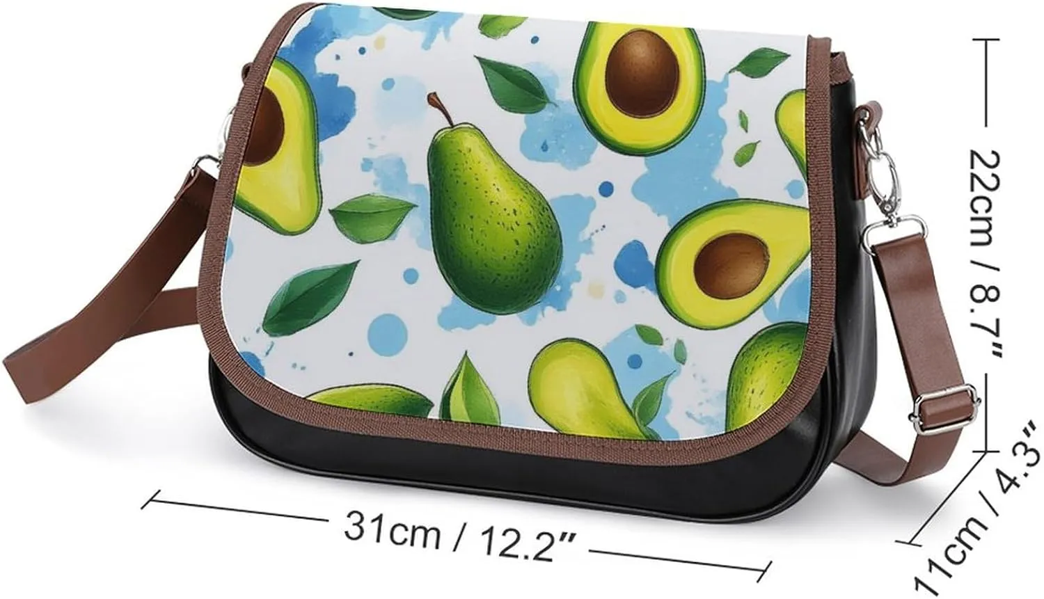 Crossbody Bag with Adjustable Strap for Women, Small Pu Leather Shoulder Handbags for Office