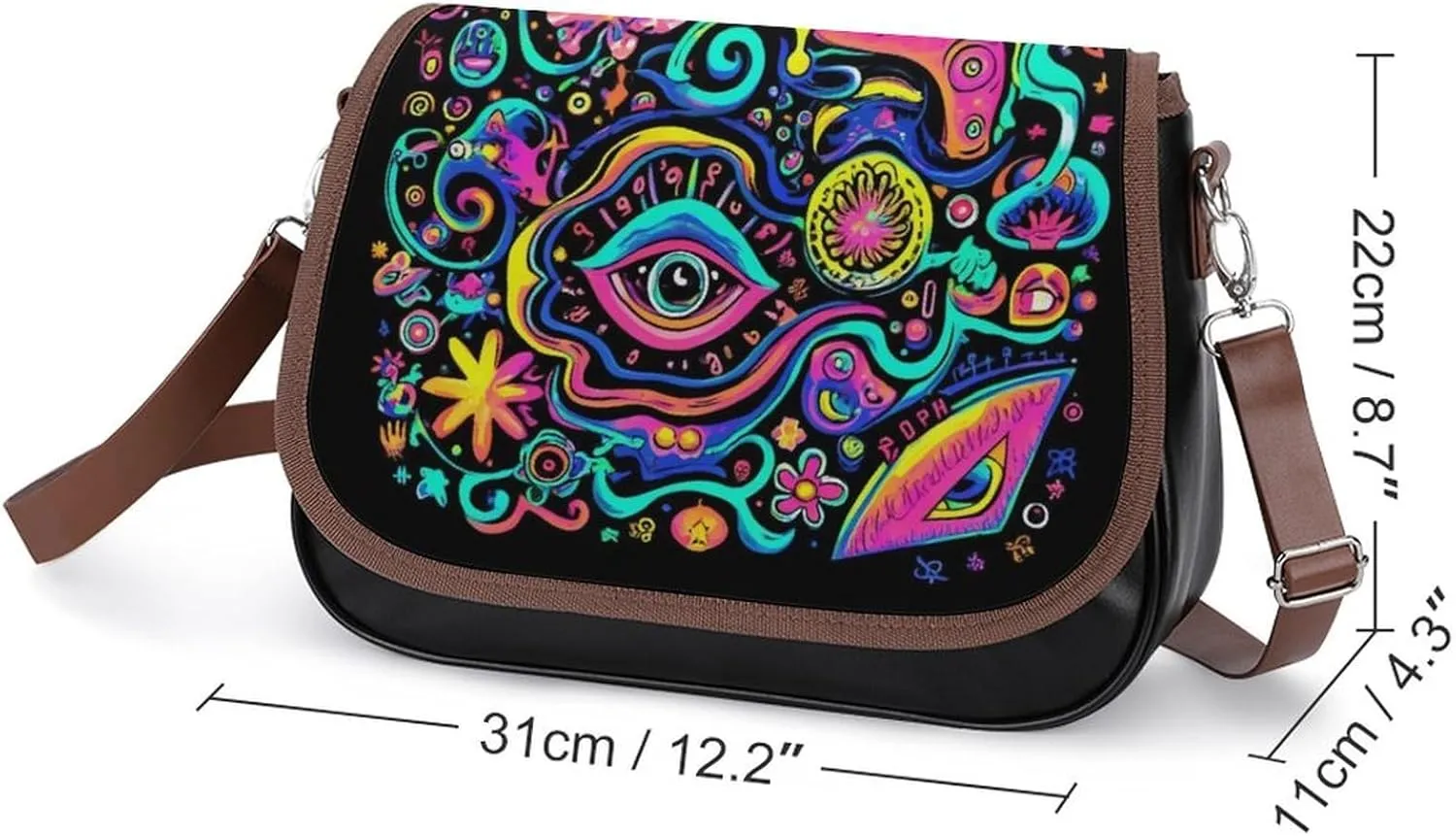 Crossbody Bag with Adjustable Strap for Women, Small Pu Leather Shoulder Handbags for Office