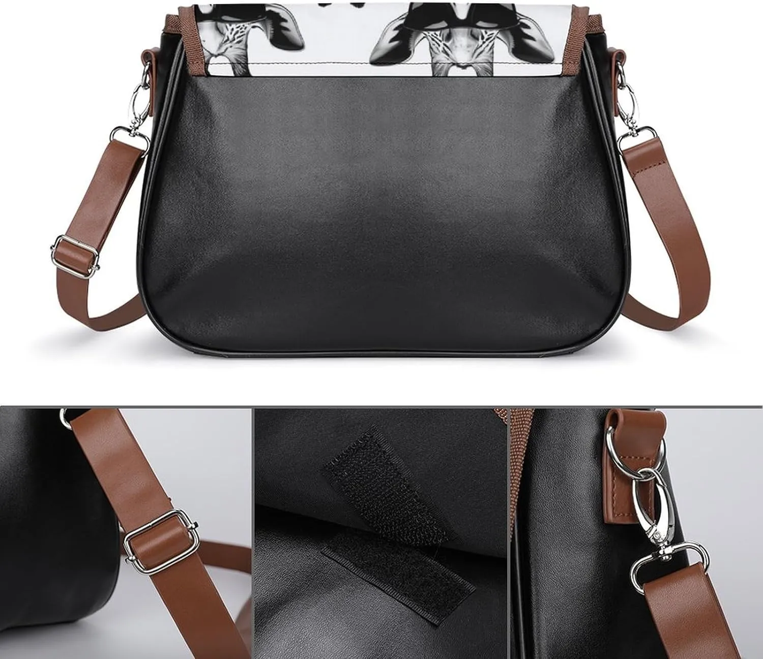 Crossbody Bag with Adjustable Strap for Women, Small Pu Leather Shoulder Handbags for Office