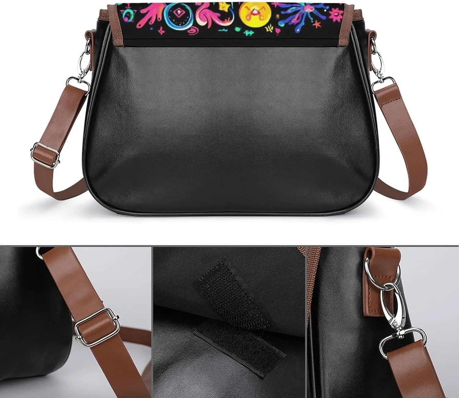 Crossbody Bag with Adjustable Strap for Women, Small Pu Leather Shoulder Handbags for Office