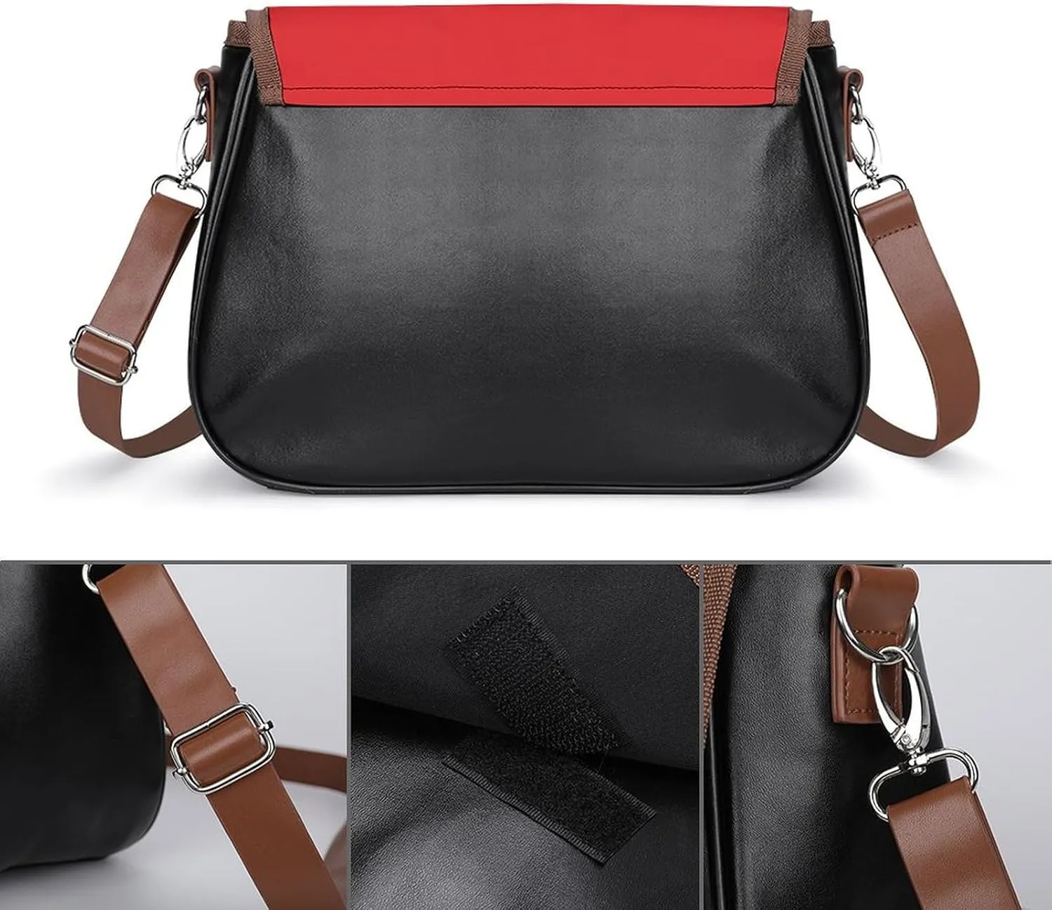 Crossbody Bag with Adjustable Strap for Women, Small Pu Leather Shoulder Handbags for Office
