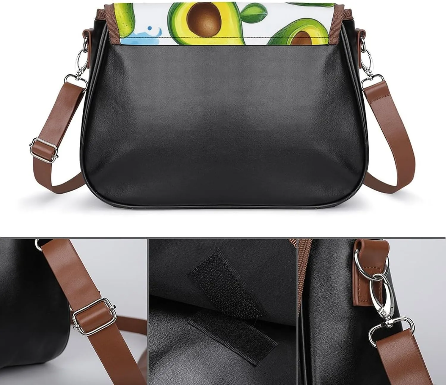 Crossbody Bag with Adjustable Strap for Women, Small Pu Leather Shoulder Handbags for Office